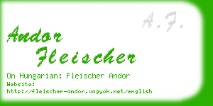 andor fleischer business card